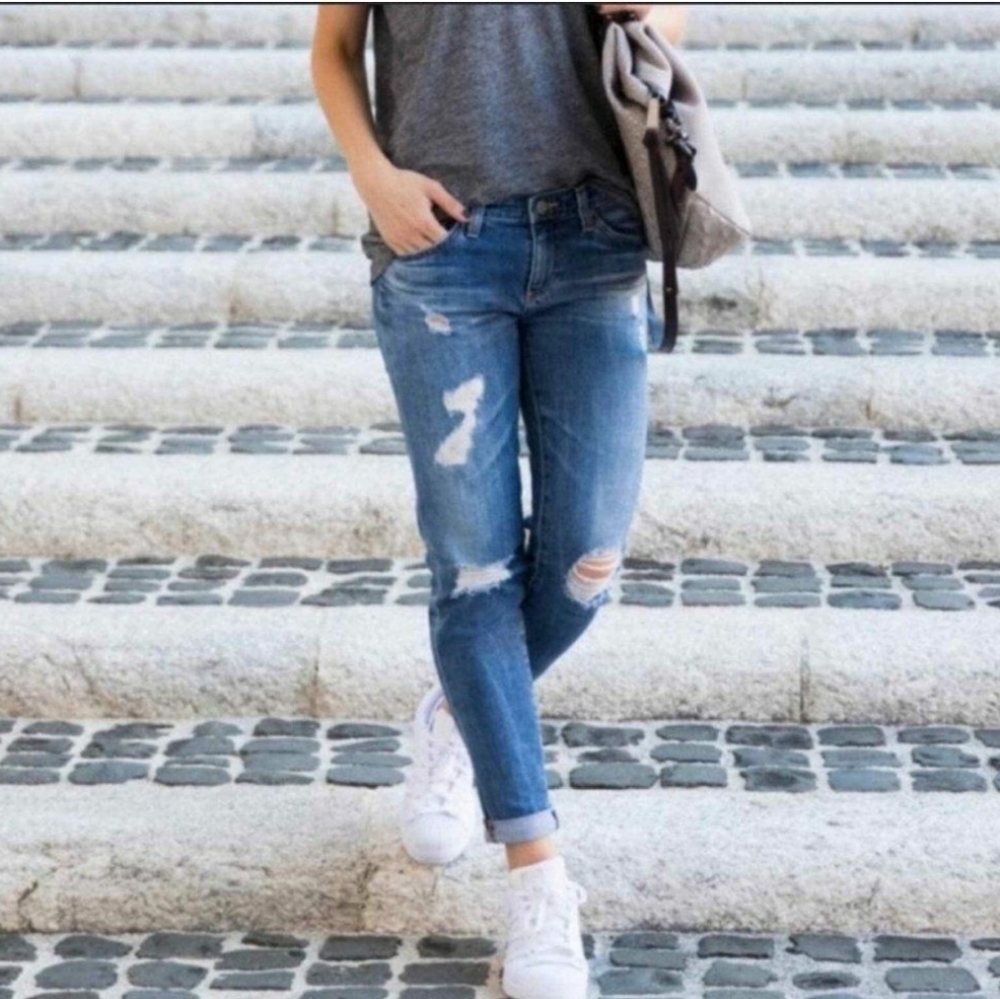 Ag Adriano Goldschmied Stilt Cigarette Leg Distressed Jean